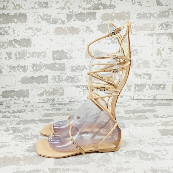 Jeffrey Campbell Shoes - New Jeffrey Campbell Gladia Natural Gladiator Sandal H543
